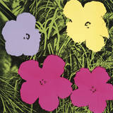 Flowers  1970 (1 Purple  1 Yellow  2 Pink)