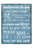 Bathroom Rules Blue