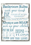 Bathroom Rules White