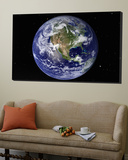 Full Earth Showing North America (With Stars)