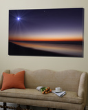 The Moon and Venus at Twilight from the Beach of Pinamar  Argentina