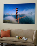 Golden Gate Bridge with Mist and Fog  San Francisco  California  USA