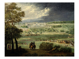 Le Château Neuf De Saint-Germain Et Les Jardins  Lors De La Reconstruction Des Terrasses (1664-65)