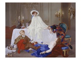 Supper at the Maison D'Or  Panoramic Wallpaper Made for the Desfossé House