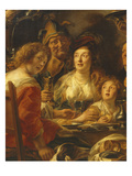 The King Drinks  Family Meal on the Day of the Celebration of Kings  C1640  Detail