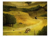 Adoration of the Magi Triptych Traveller Attacked by Wolf Detail