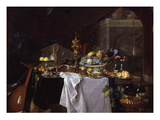 Fruits and Rich Dishes on a Table  1640