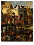 Detail from Dutch Proverb Painting  1580