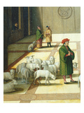 Flock of Sheep  David and Nathaniel Meeting in Jerusalem  from the History of David