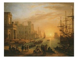Port De Mer Au Soleil Couchant (Sea Port with Setting Sun)  1639
