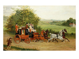 London to York Royal Mail Coach in the Countryside
