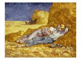 La Méridienne Ou La Sieste  Siesta at Noon  after 1866 Pastel Drawing by Millet  1890