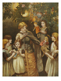 Distributing Presents  Christmas Charity  1882  Engraving by the Artist