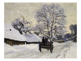 La Charrette  Route Sous La Neige À Honfleur  Cart  the Honfleur Road under Snow