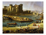 Castle and the Docks  Arsenal at Naples  1711 (Inv 70)  Detail