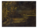 Landscape  from the Virgin of the Rocks  1483-86  Bottom Left Hand Detail
