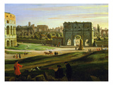 Triumphal Arch  View of the Colosseum and the Roman Forum (Inv 884)  Detail