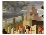 Temple  Walls and Houses  Jerusalem  from Deposition of Christ  1435