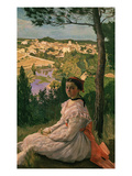 Vue De Village (View of Castelnau Village  France)  1868