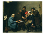 Group of Smokers  from the Man in a White Hat (Detail)