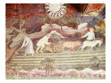 Ploughing  September  from Cycle of Months  Fresco  15th Century  Buonconsiglio Castle