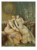 Conversation About the Dance Card  Preparations for a Ball  1882  Engraving by the Artist