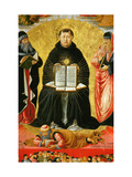 Saint Thomas Aquinas Standing Between Aristotle and Plato and over the Arab Philiosopher Averroes