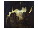 Landscape  from the Virgin of the Rocks  1483-86  Top Left Hand Detail
