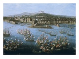 King Charles III of Spain's Naval Fleet at Naples  Italy  October 6  1759