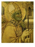 Bishop Saint  from La Maesta (Majesty)  Painted 1308 for High Altar of Duomo (Cathedral)