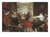 Las Hilanderas (The Spinners) or La Fabula De Aracne (Fable of Arachne)  1657-60  86X113In