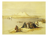 The Pyramids at Giza  Egypt  Lithograph  1838-9