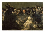 Aquelarre (Escena Sabática) (Witches' Sabbath)  1819-23 Black Painting (Detail)