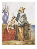 Mexican Women  Watercolour by Mathilde De La Borde  1835