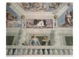 Two Women on a Balcony  Fresco