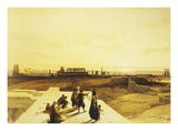 General View of the Temple of Karnak from the West  Egypt  Lithograph  1838-9