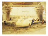 Temple of Edfu  View from the Gate  Lithograph  1838-9