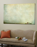 Barren Field with Red Barn