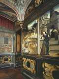 Italianate Mural Paintings and Ceiling  Mid 16th Century Studiolo