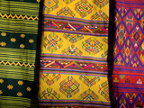 Textiles for Sale at the Black Crane Festival  Gangtey Monastery