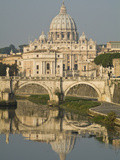 Saint Peter's Basilica and Ponte Sant'Angelo Reflected in the Tiber