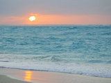 Sunset in Paradise over the Caribbean and on a Beach