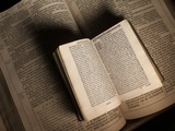 William Tyndale's New Testament Sits on a King James Bible from 1611