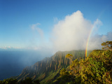 A Rainbow Arcs over the Lush Kalalau Valley