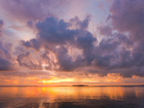 Cumulus Cloud Set Up and Threaten to Produce a Waterspout at Sunset