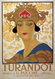 Turandot (G Puccini) - Vintage Style Italian Opera Poster