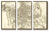 Sepia Map of Rome