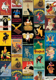 Vintage Style Italian Advertisement Poster Collage