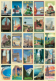 Vintage Style Italian Travel Poster Collage Poster