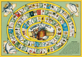 Giuoco Dell'oca (Game of the Goose) Vintage Italian Game Board Poster